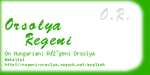 orsolya regeni business card